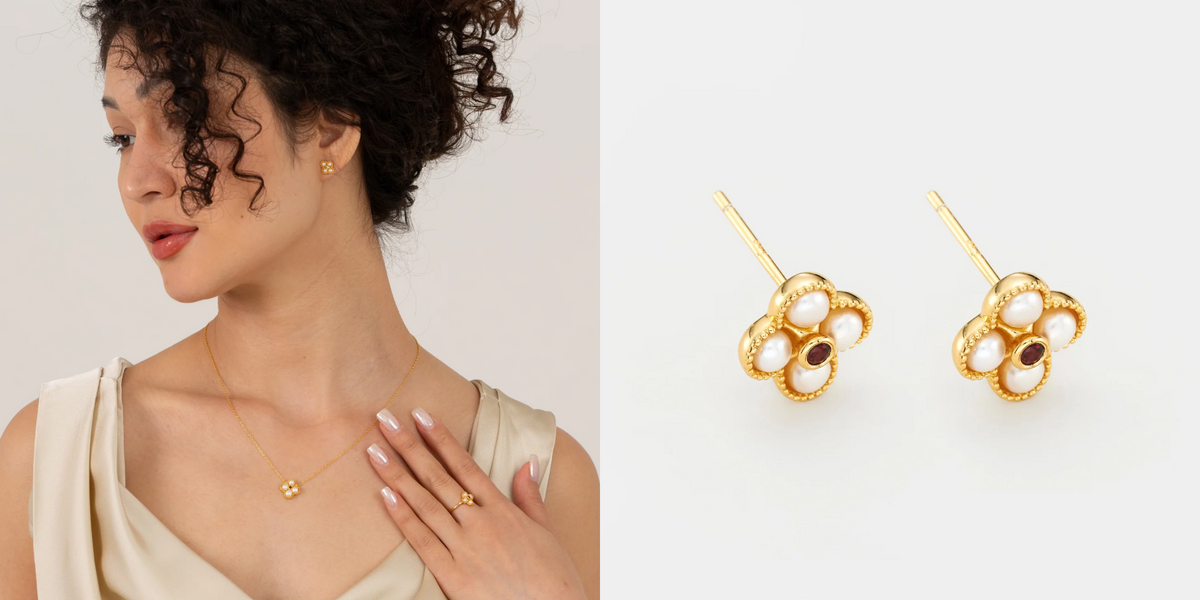 Gold Gemstone Earrings Guide: How to Choose the right style, colour & finish