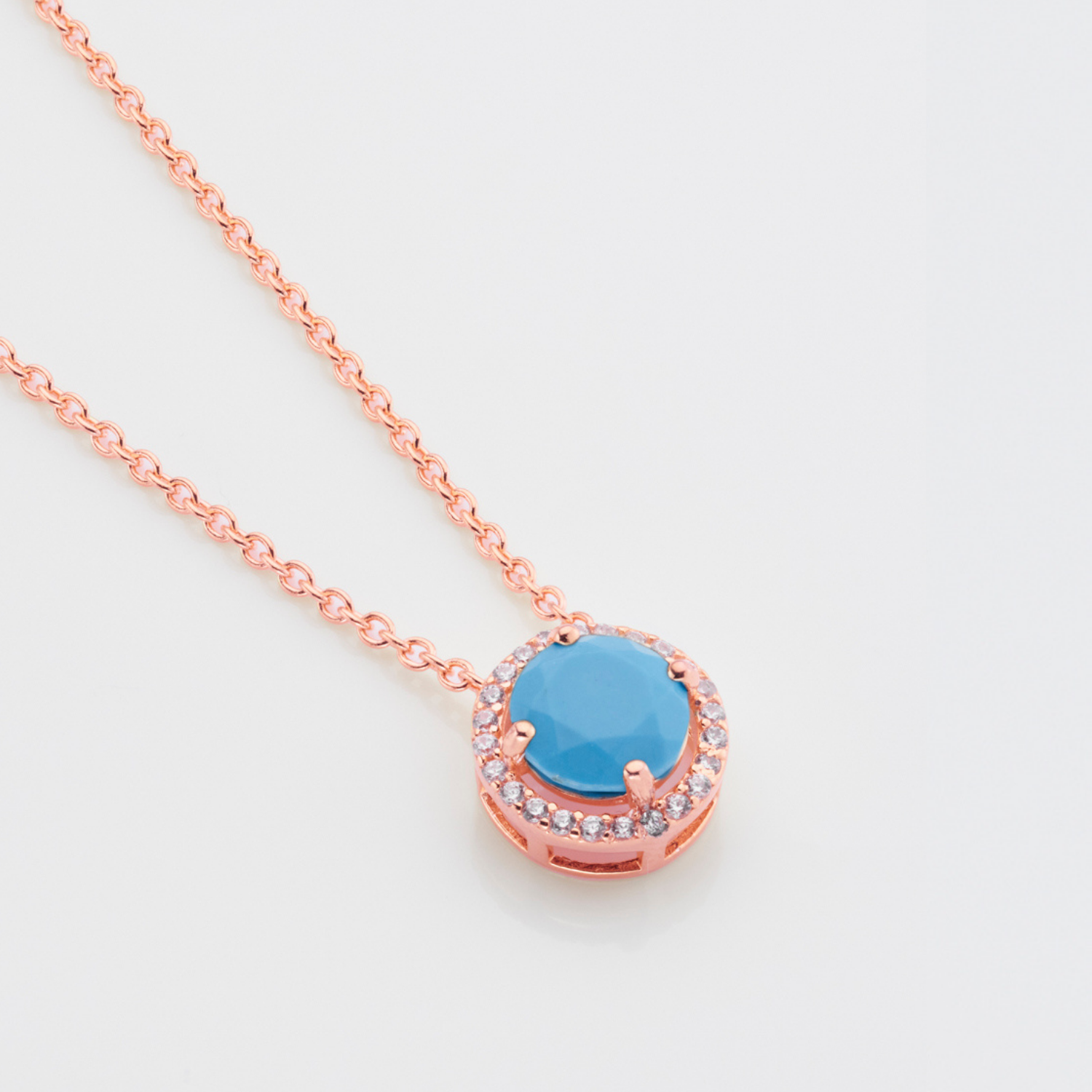 Royal Rose Gold Turquoise Necklace