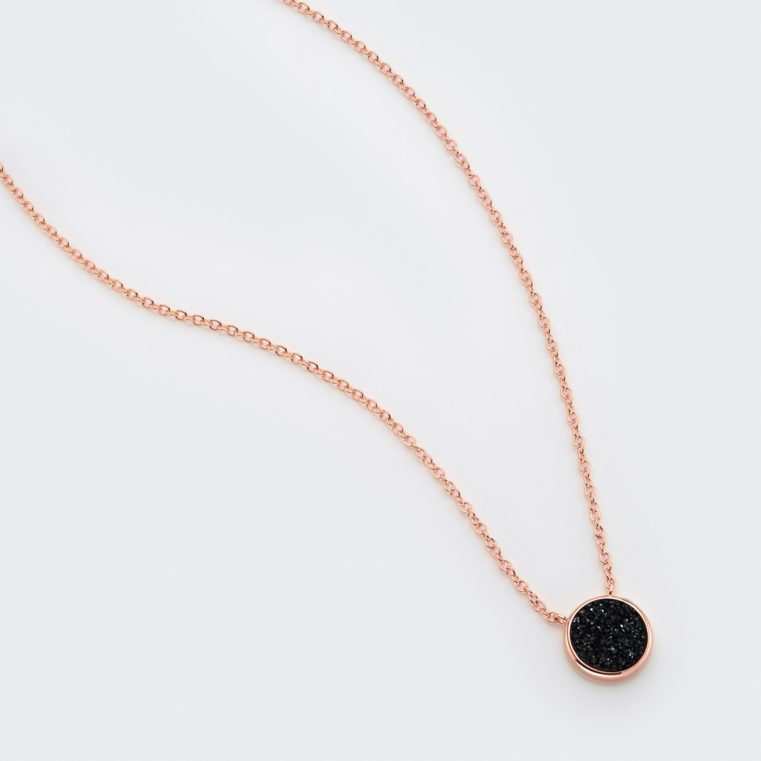 Elara Rose Gold Black Necklace