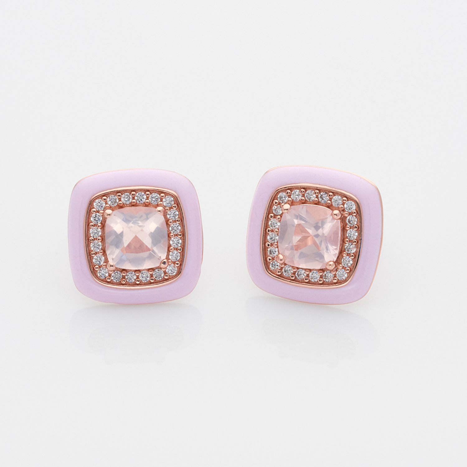 Athena Rose Quartz Earrings