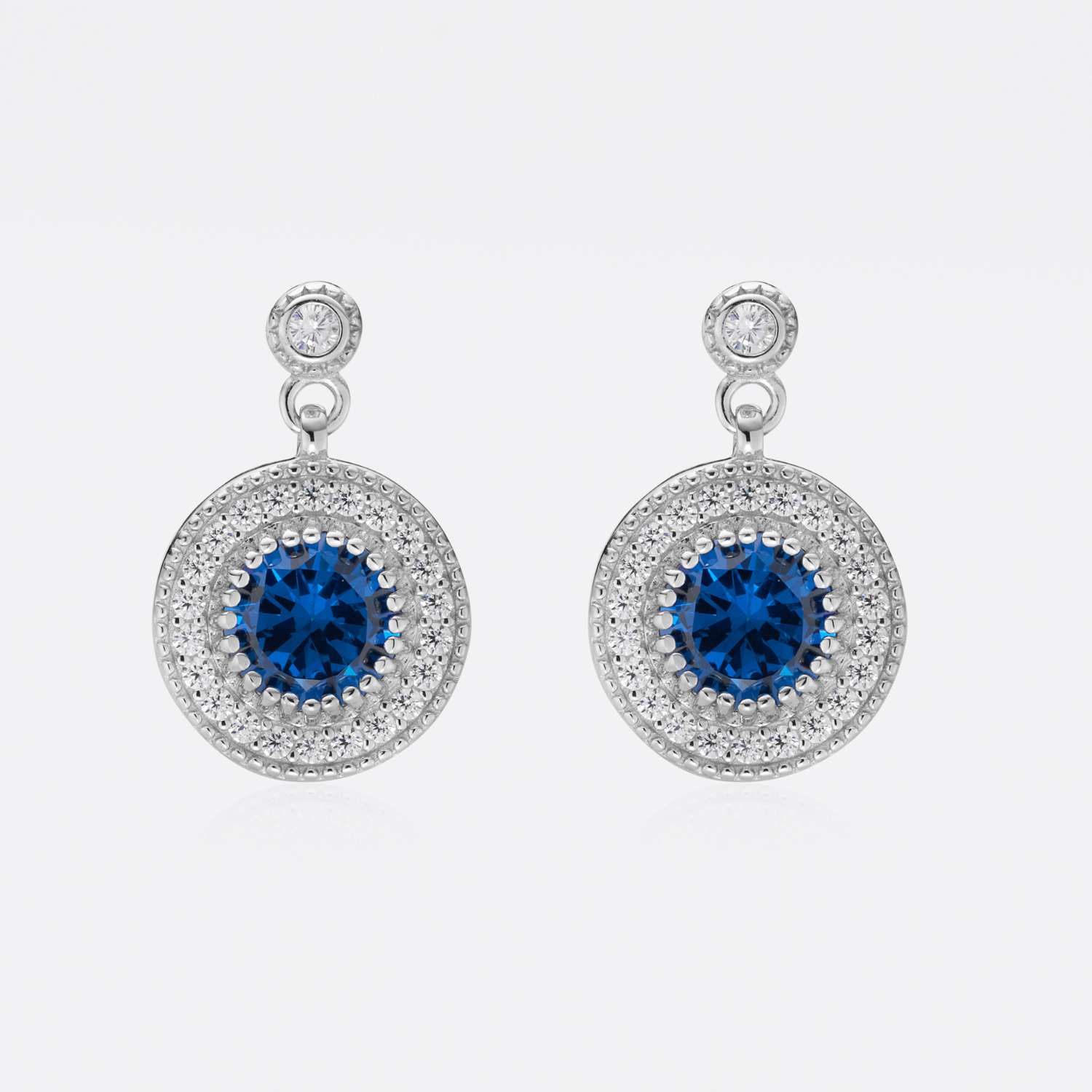 sterling silver Sapphire earrings