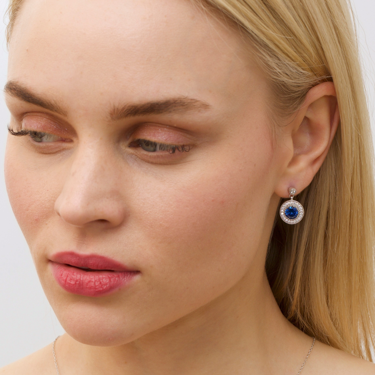 sterling silver Sapphire earrings