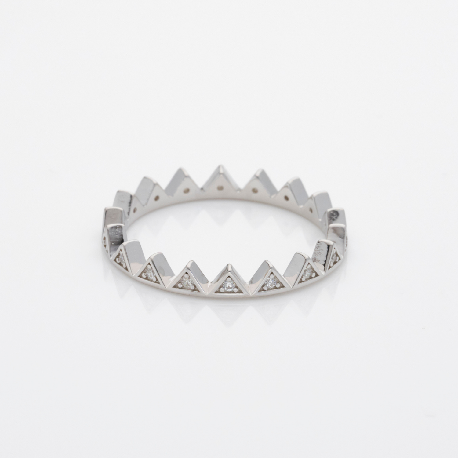 925 sterling silver crown stacking ring