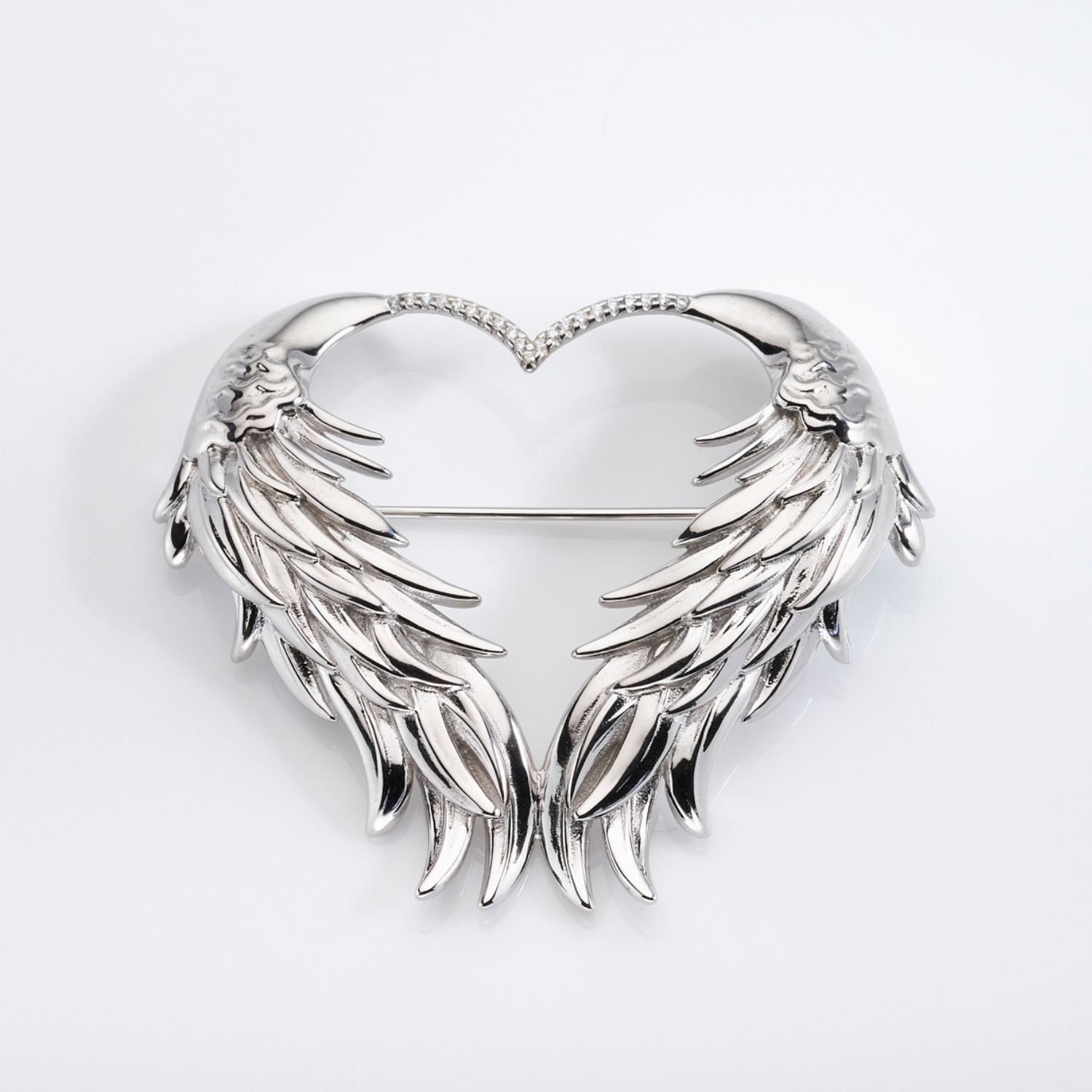 925 sterling silver heart wings brooch luckenbooth