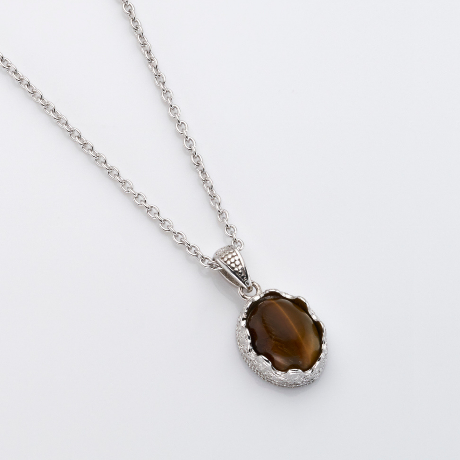 925 sterling silver tiger eye necklace