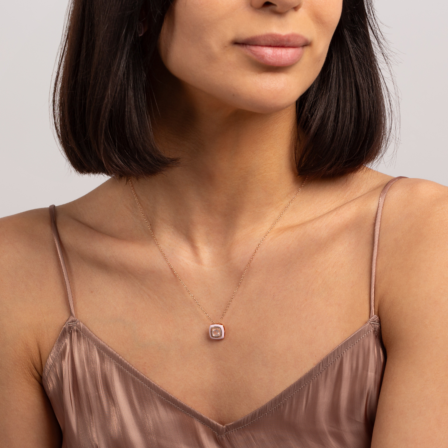 Rose Quartz Necklace - Model