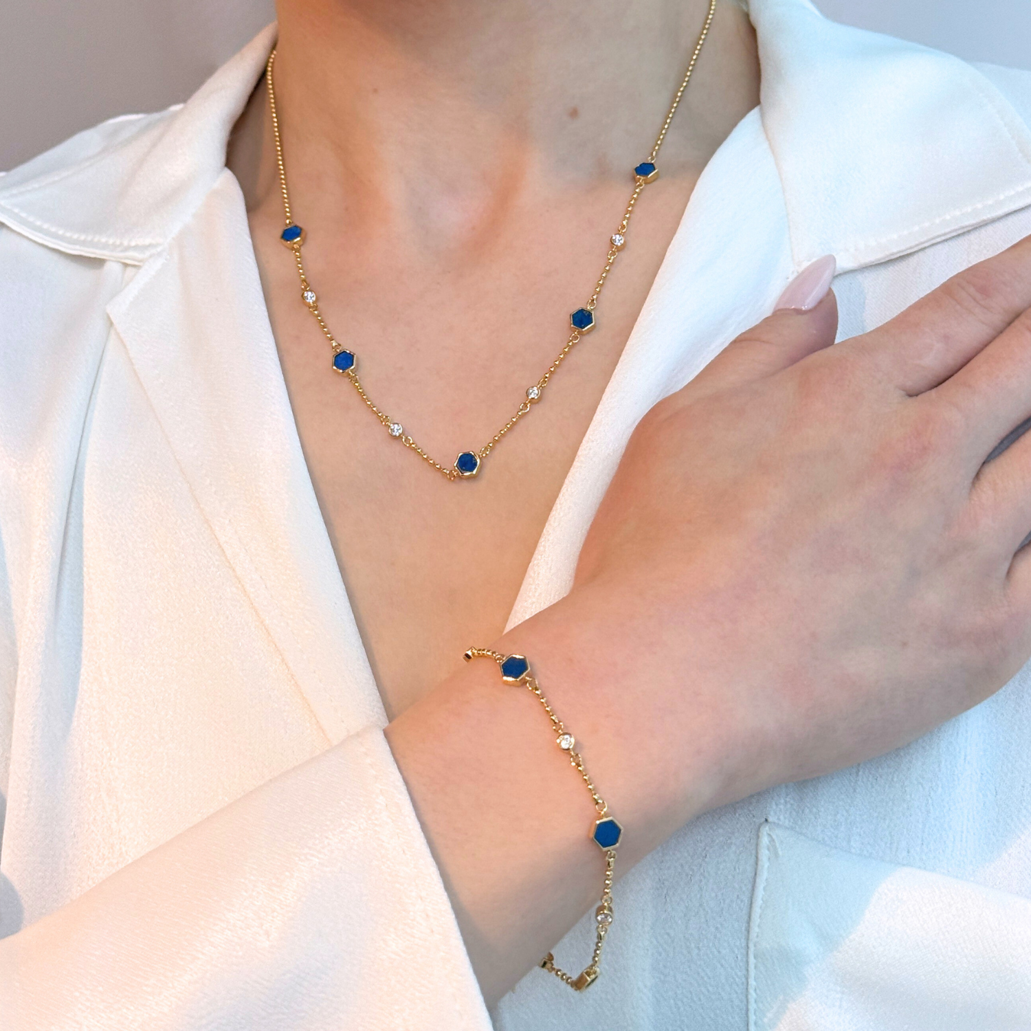 18k old lapis lazuli bracelet model