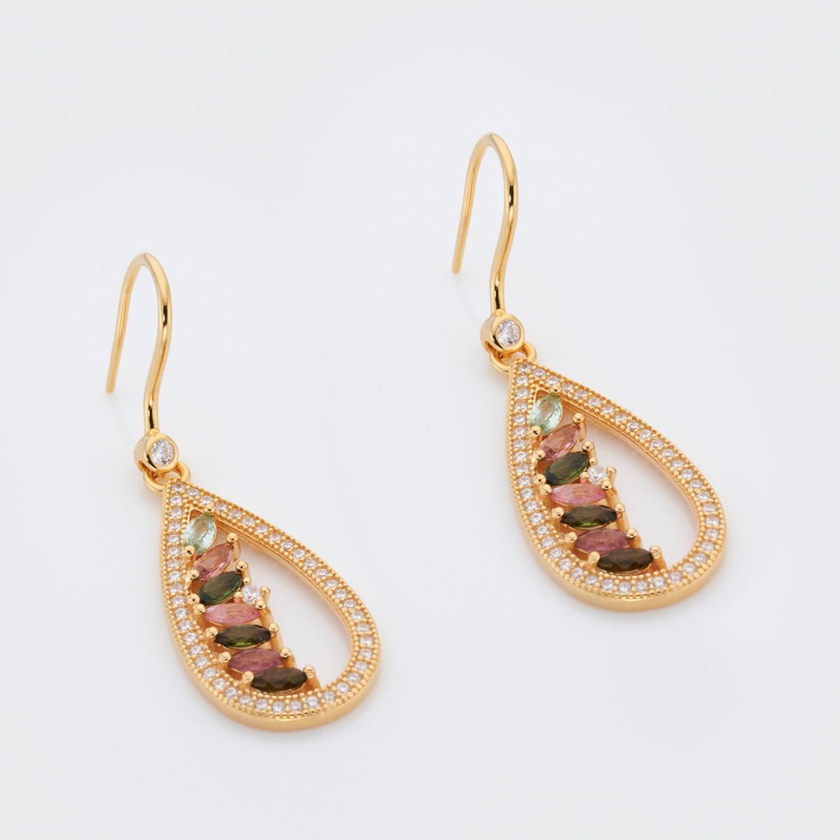 Gold Tourmaline Earrings | Enchanted Empress | October Birthstone
