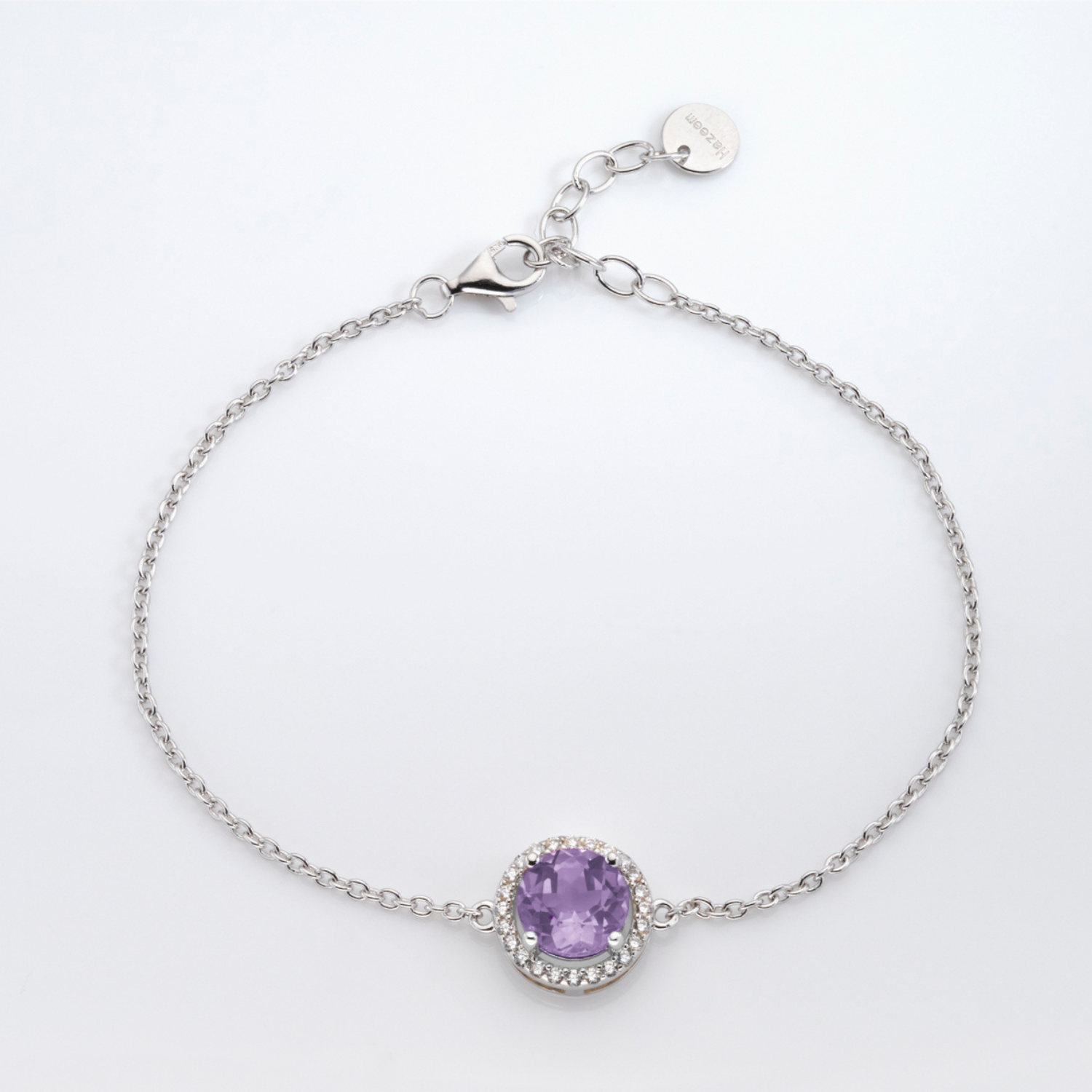 925 sterling silver amethyst bracelet