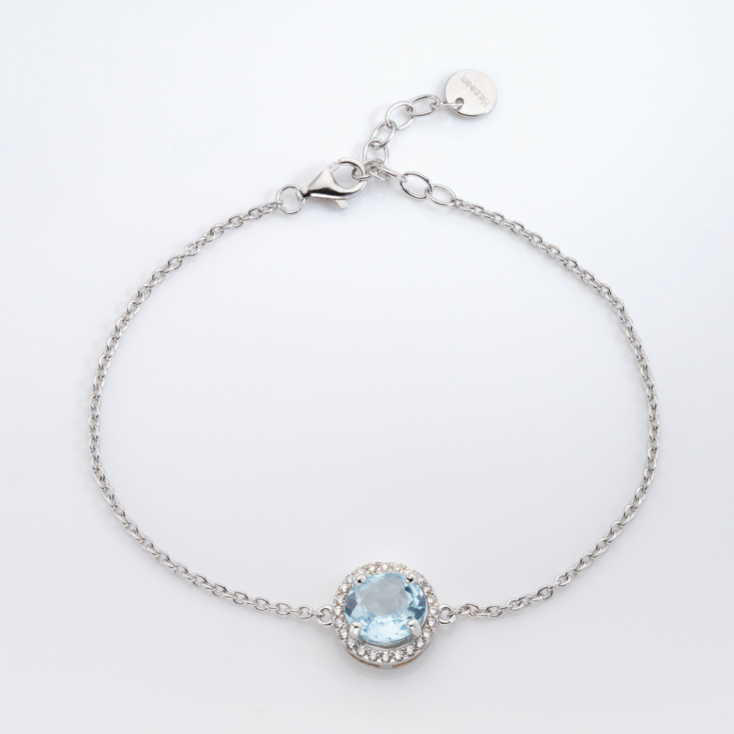 925 sterling silver blue topaz bracelet