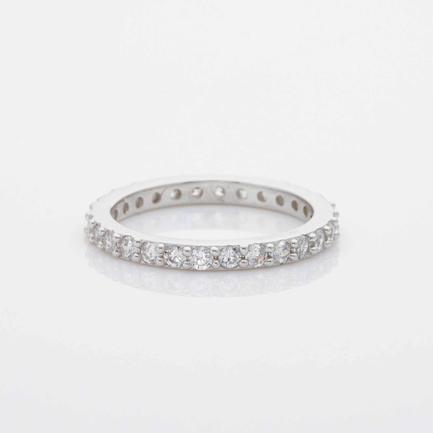 925 sterling silver cubic zirconia stacking ring