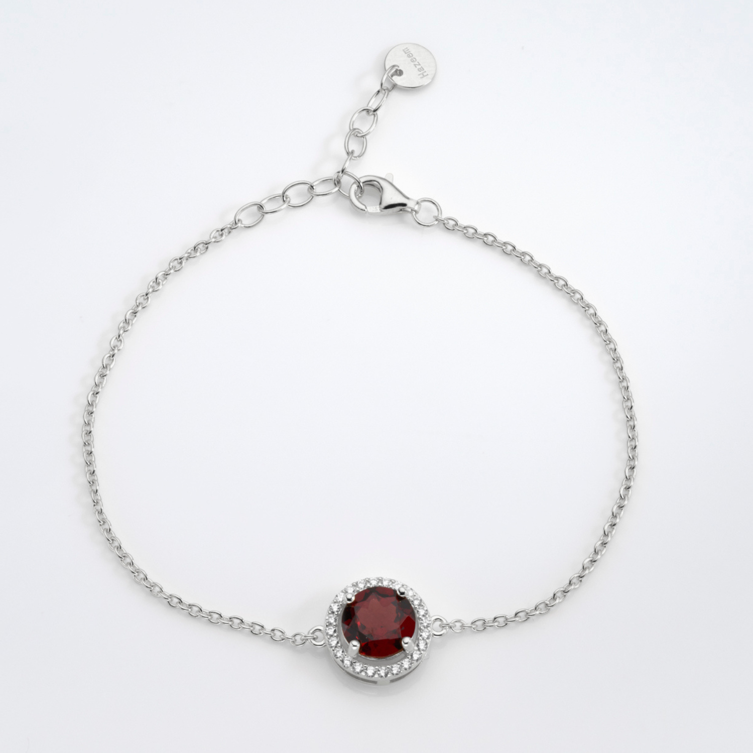925 sterling silver garnet bracelet