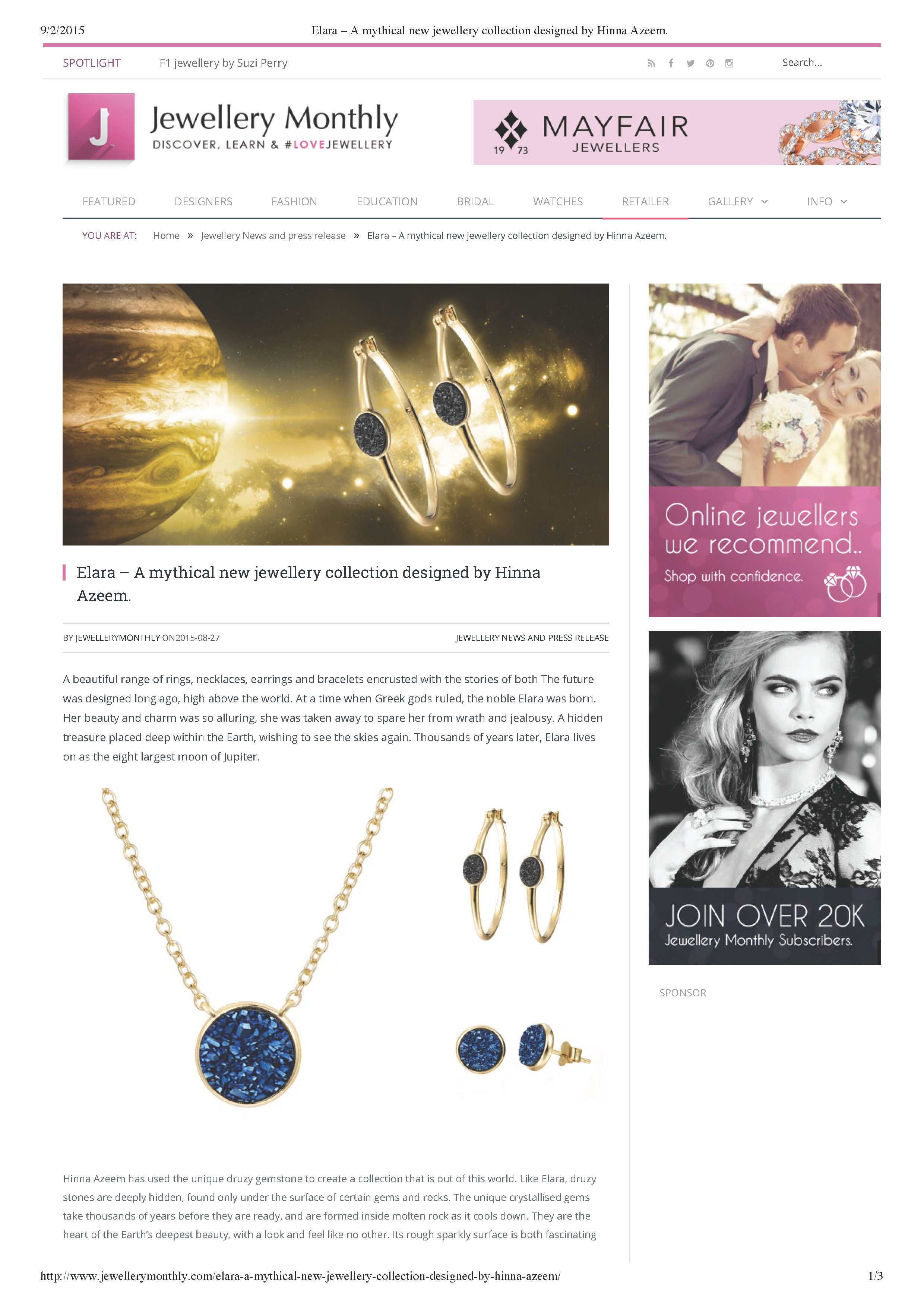 Jewellery Monthly - August 2015