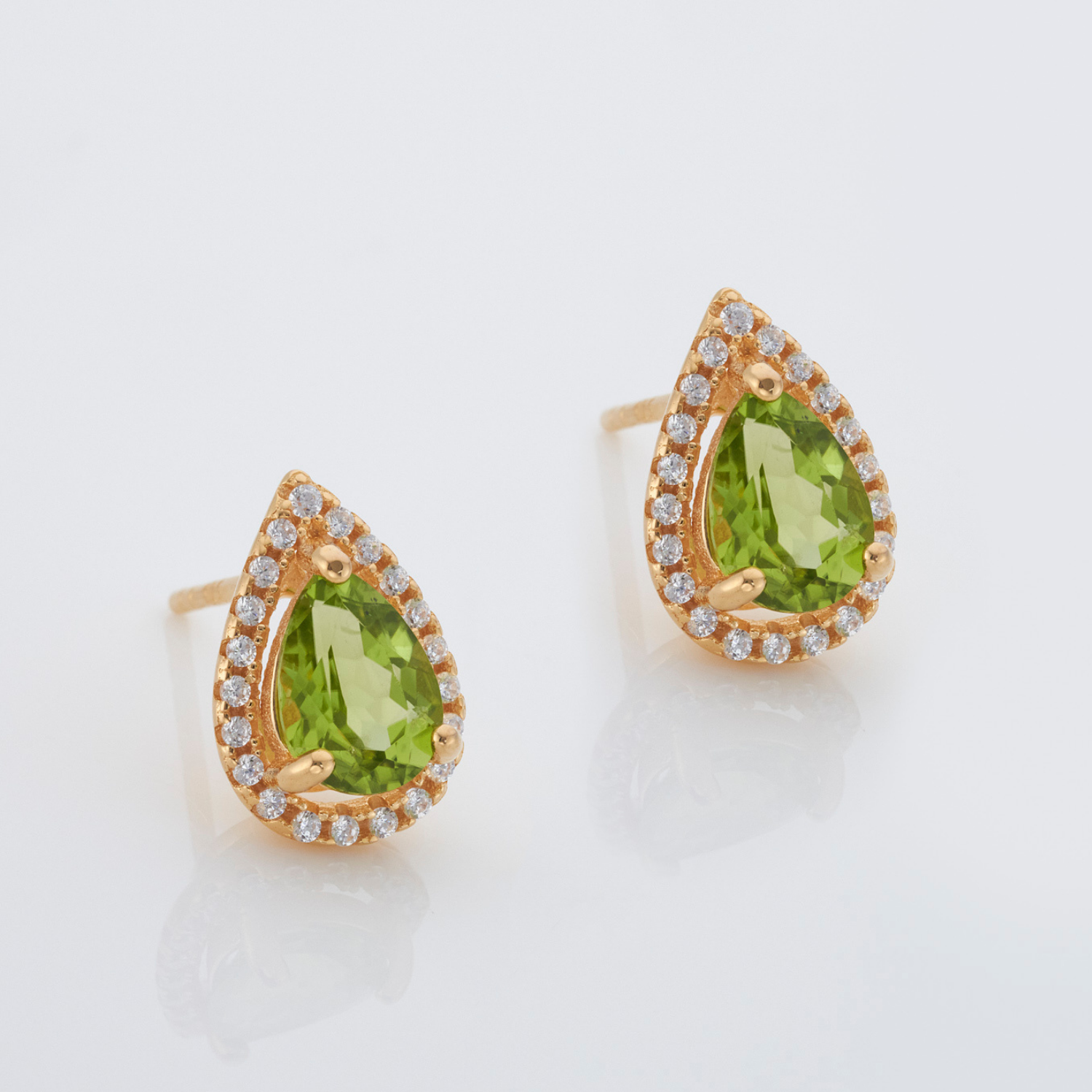 Luscious Peridot Gold Earrings