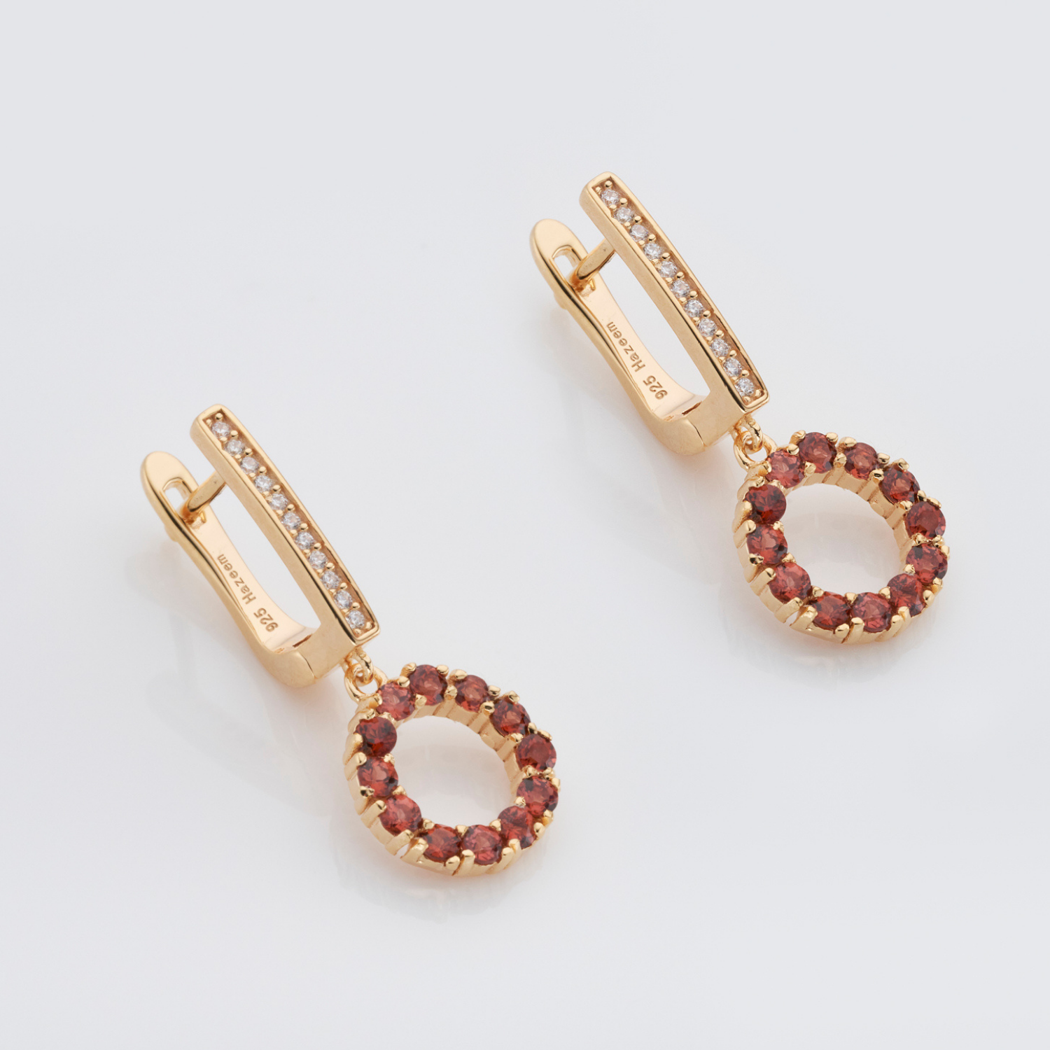 Venus Garnet Drop Earrings