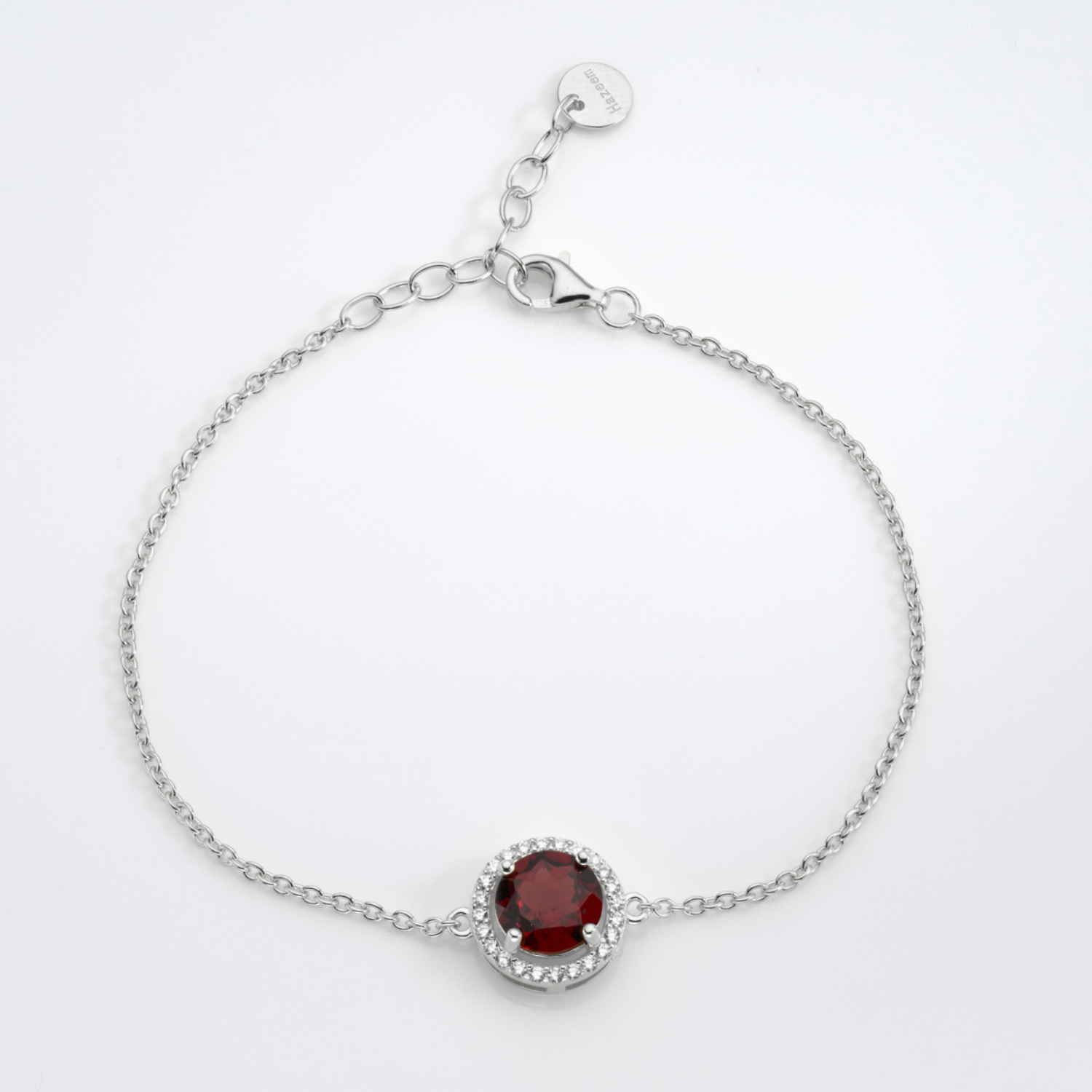 Royal Silver Garnet Bracelet