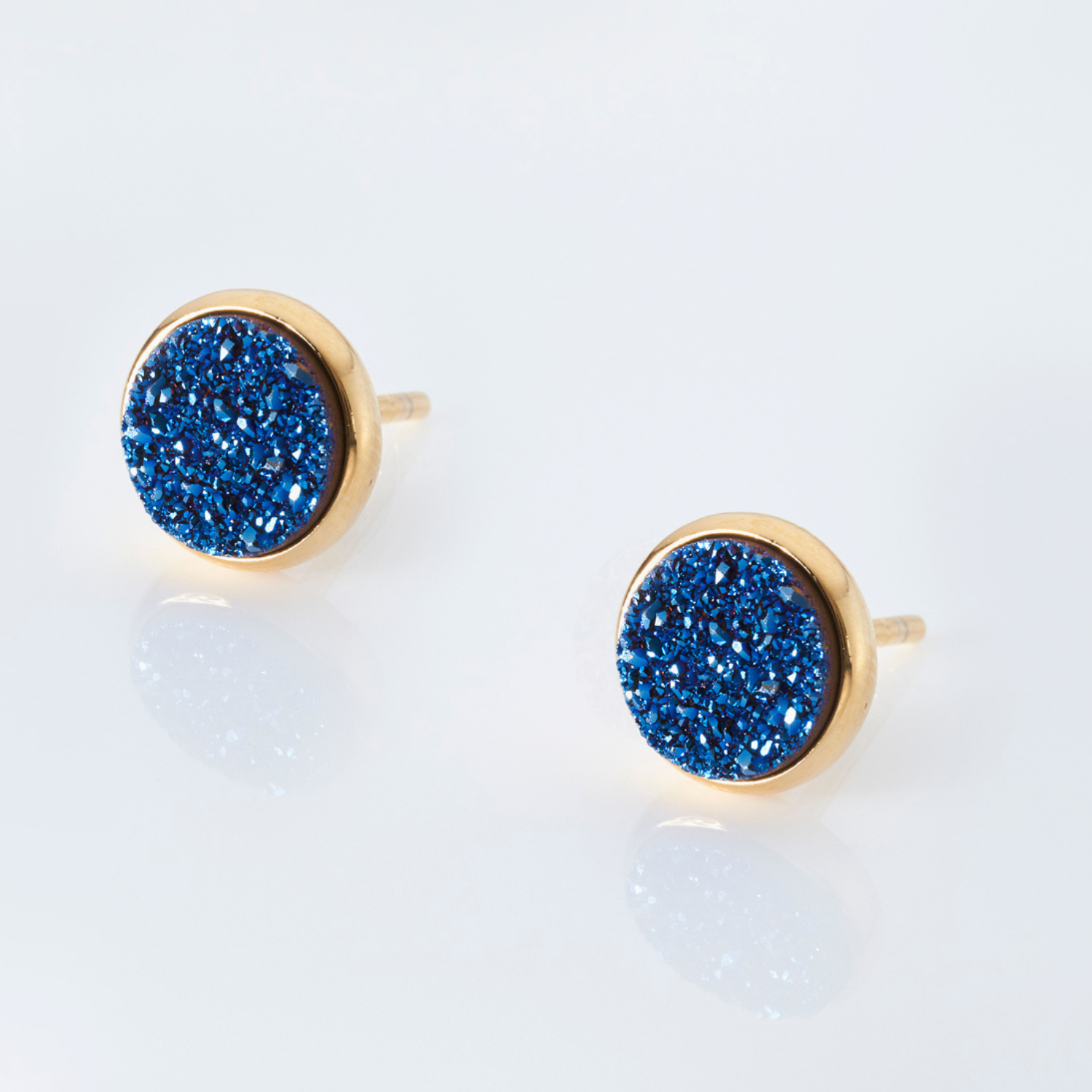 Elara Gold Blue Studs