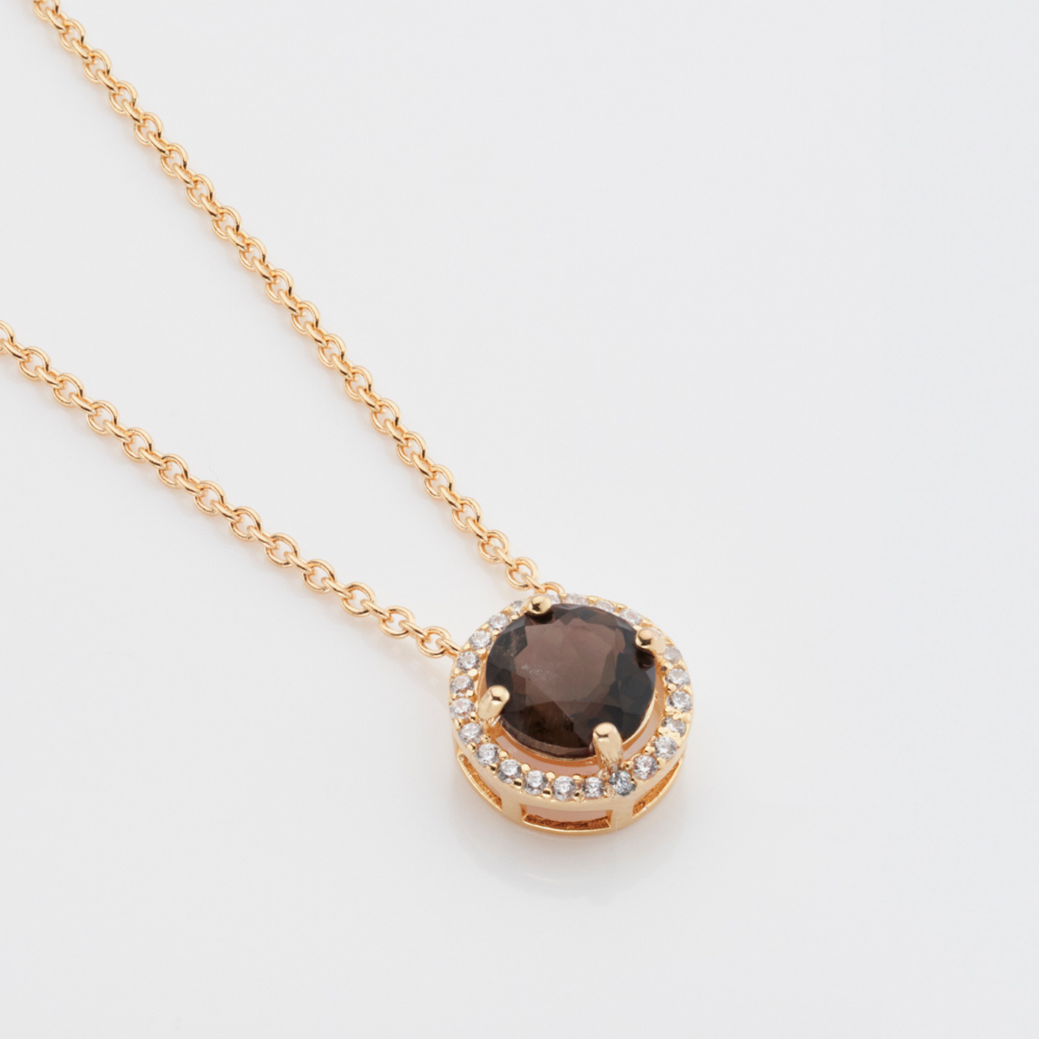 Royal Gold Smoky Quartz Necklace