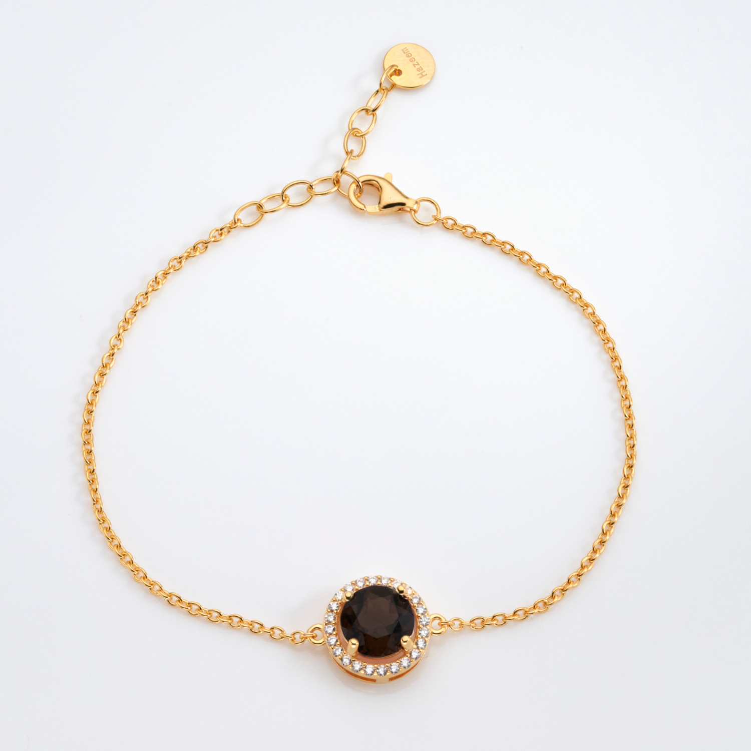 Royal Gold Smoky Quartz Bracelet