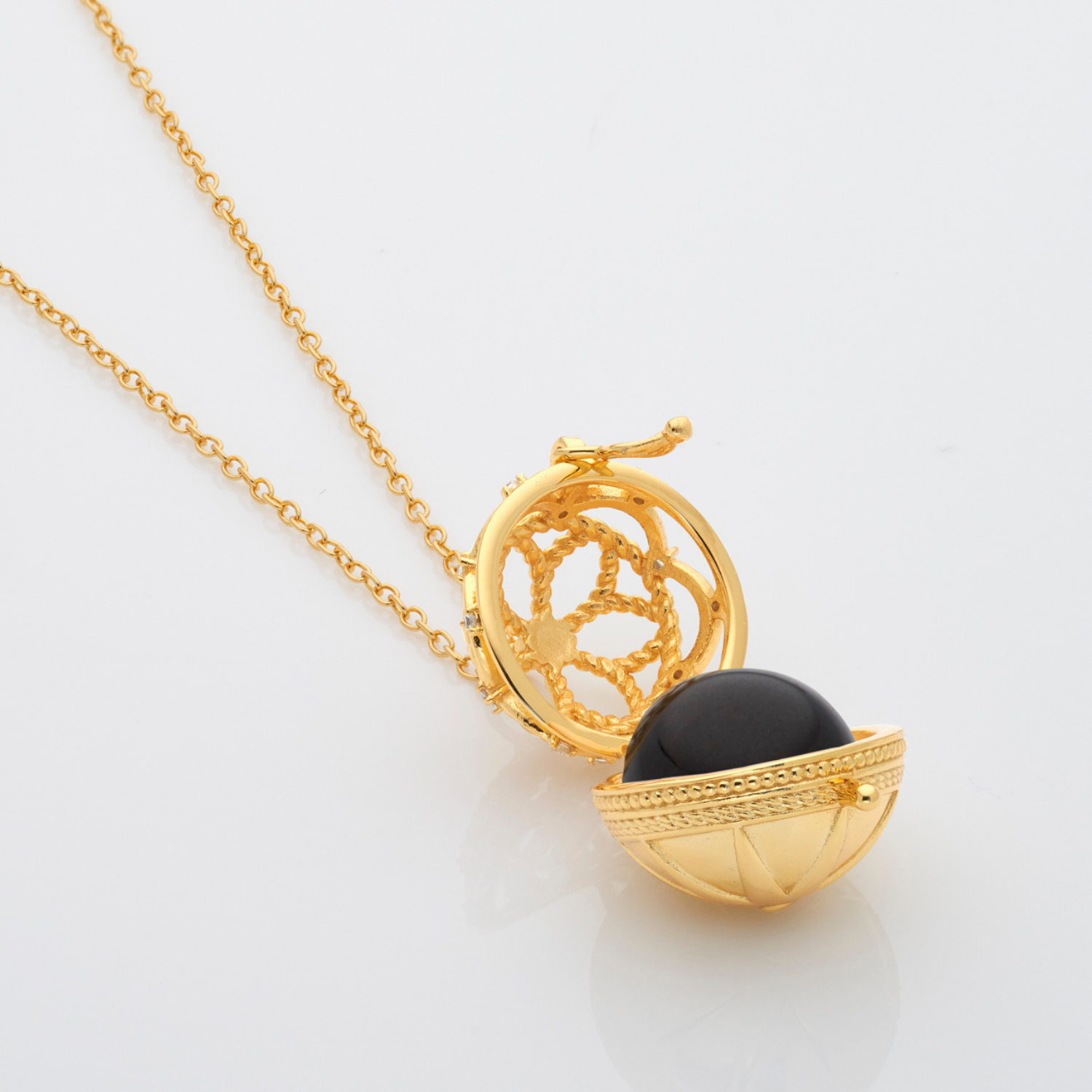 Royal Garnet Orb Necklace