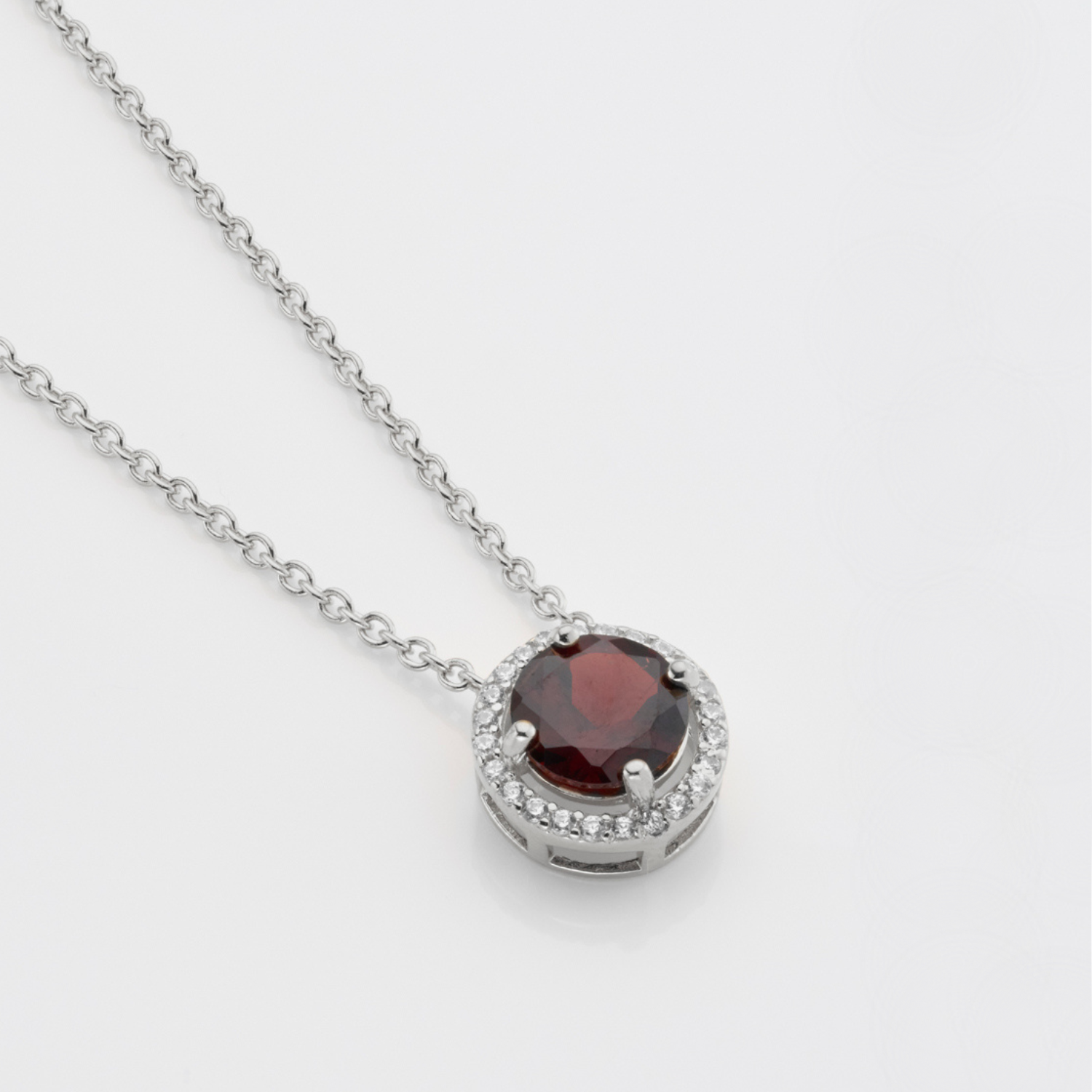 Royal Silver Garnet Necklace