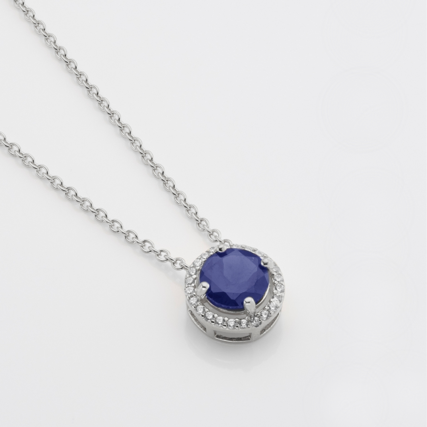 Royal Silver Sapphire Necklace
