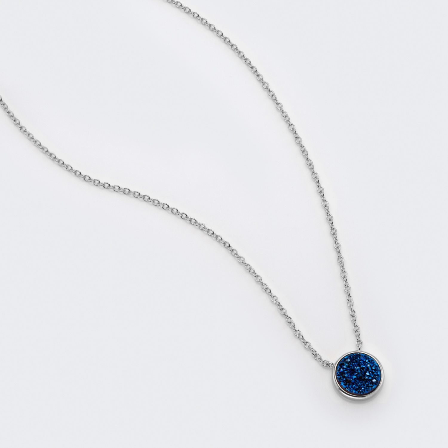 Elara Silver Blue  Necklace