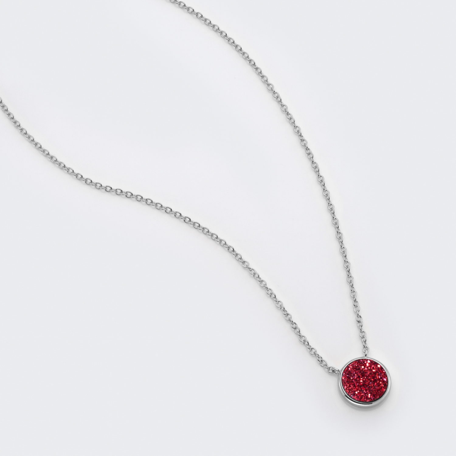 Elara Silver Red Necklace
