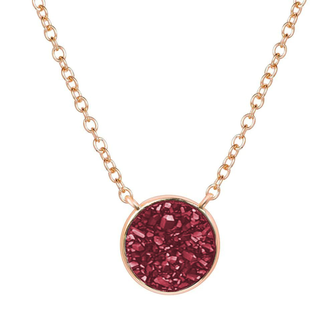 Elara's Rose Gold Red Necklace