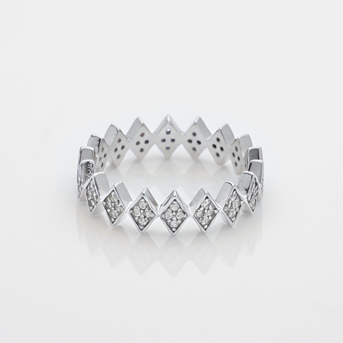 Hera Crown Silver Big Stacking Ring