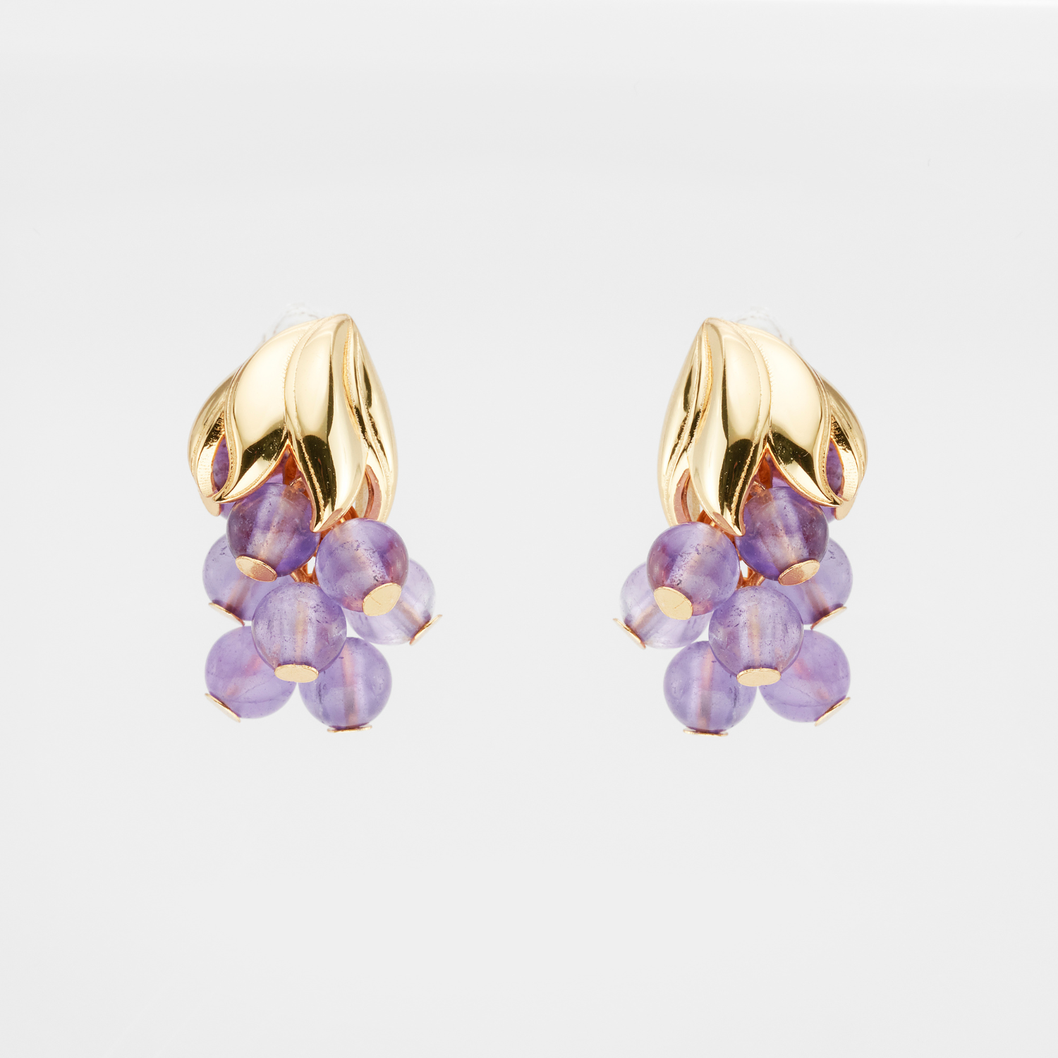 Historic Royal Palaces Jewel Gold Amethyst Earrings