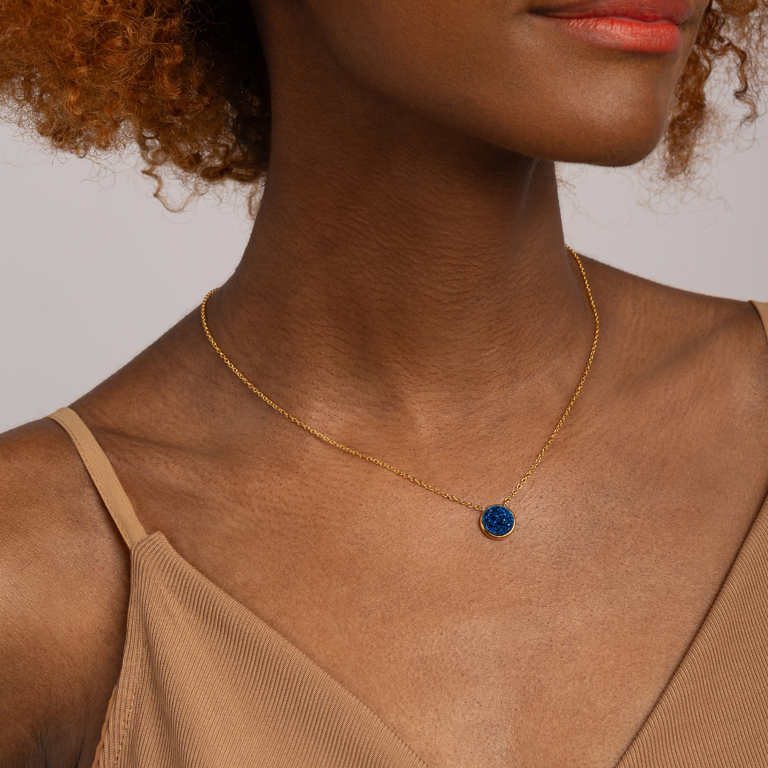 Elara Gold Blue Necklace