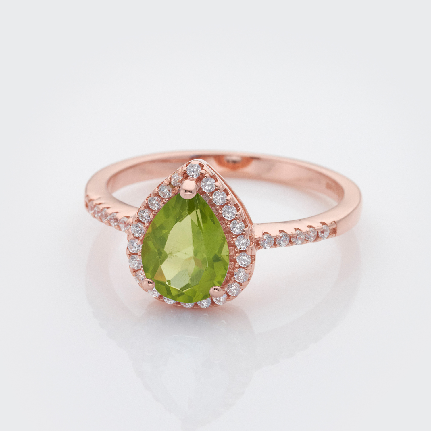 Luscious Peridot Rose Gold Ring