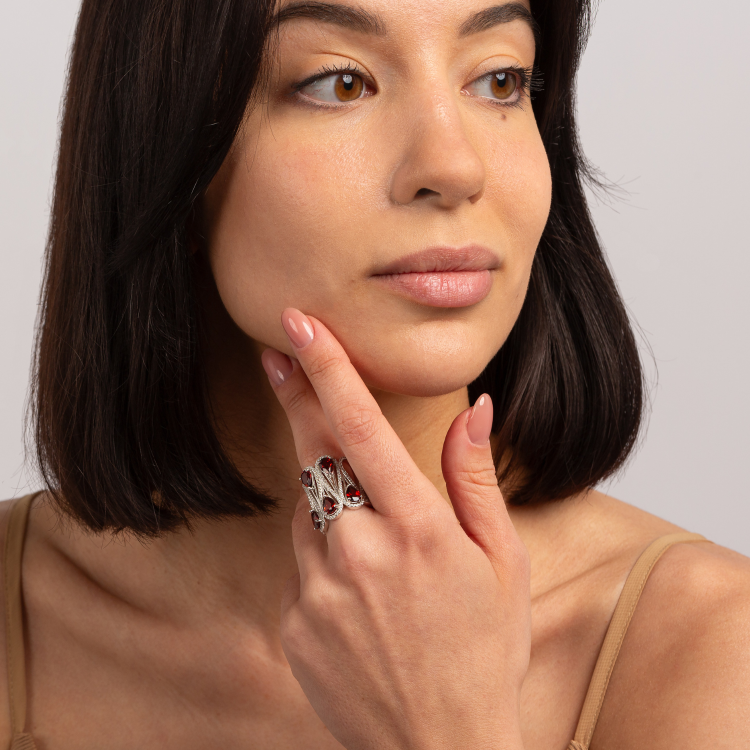 Dazzling Garnet Ring