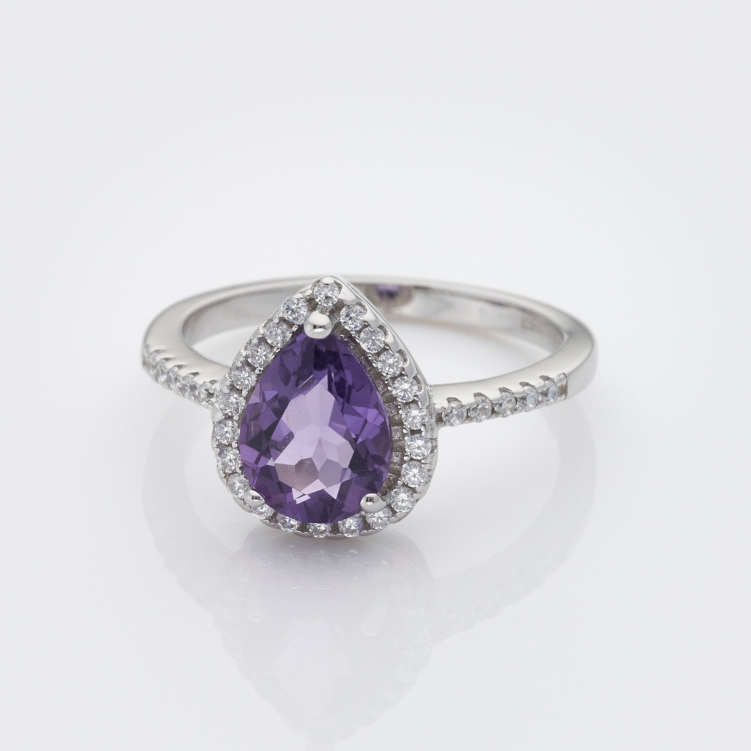925 sterling silver amethyst ring