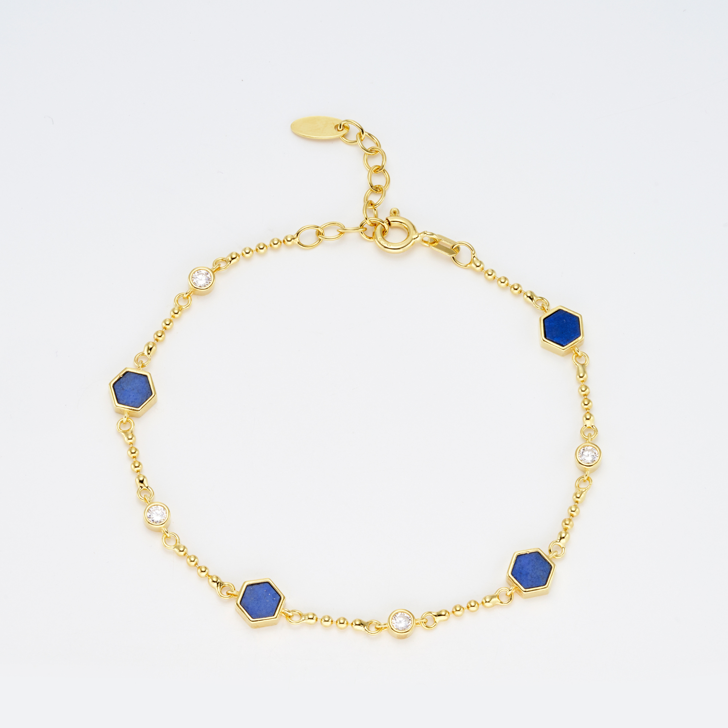 18k gold lapis lazuli bracelet