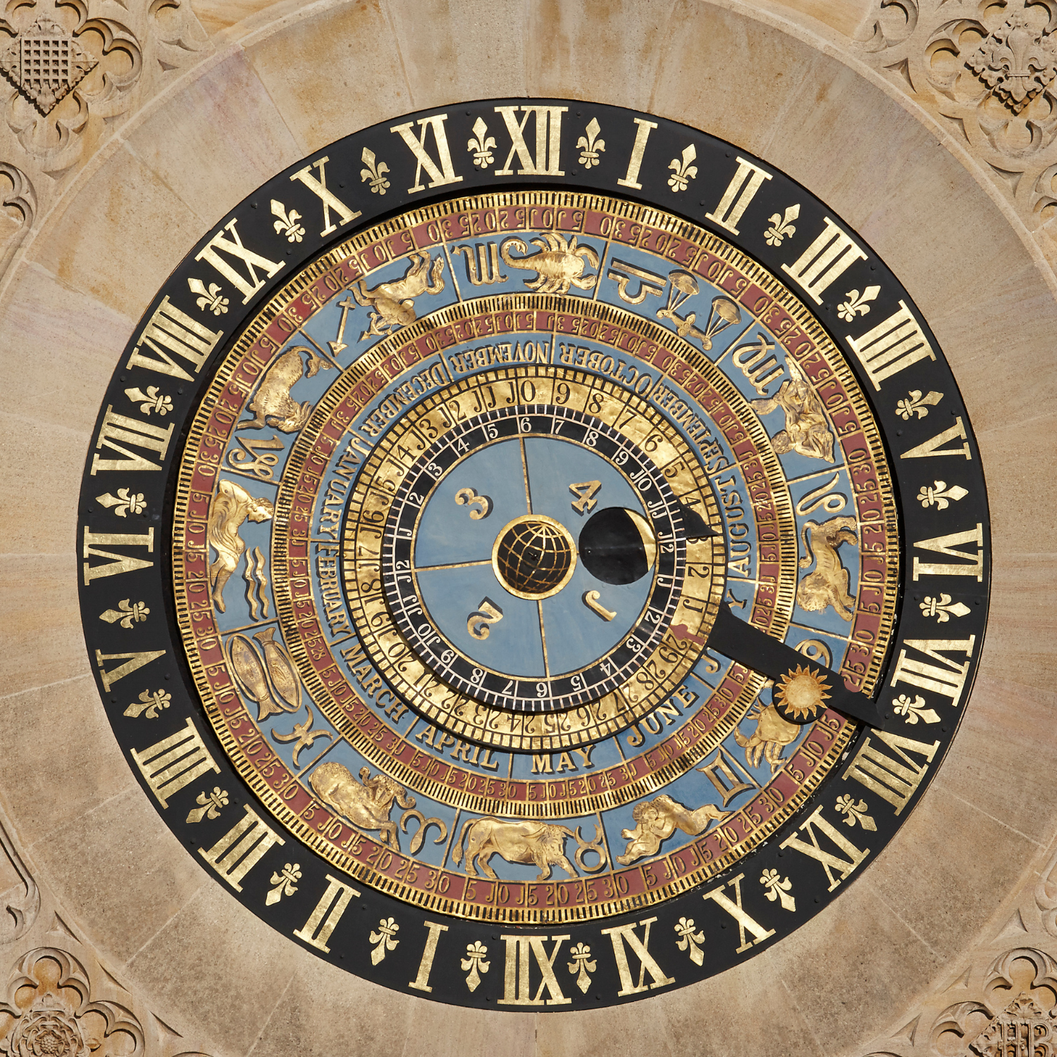 hampton court palace astronomical clock