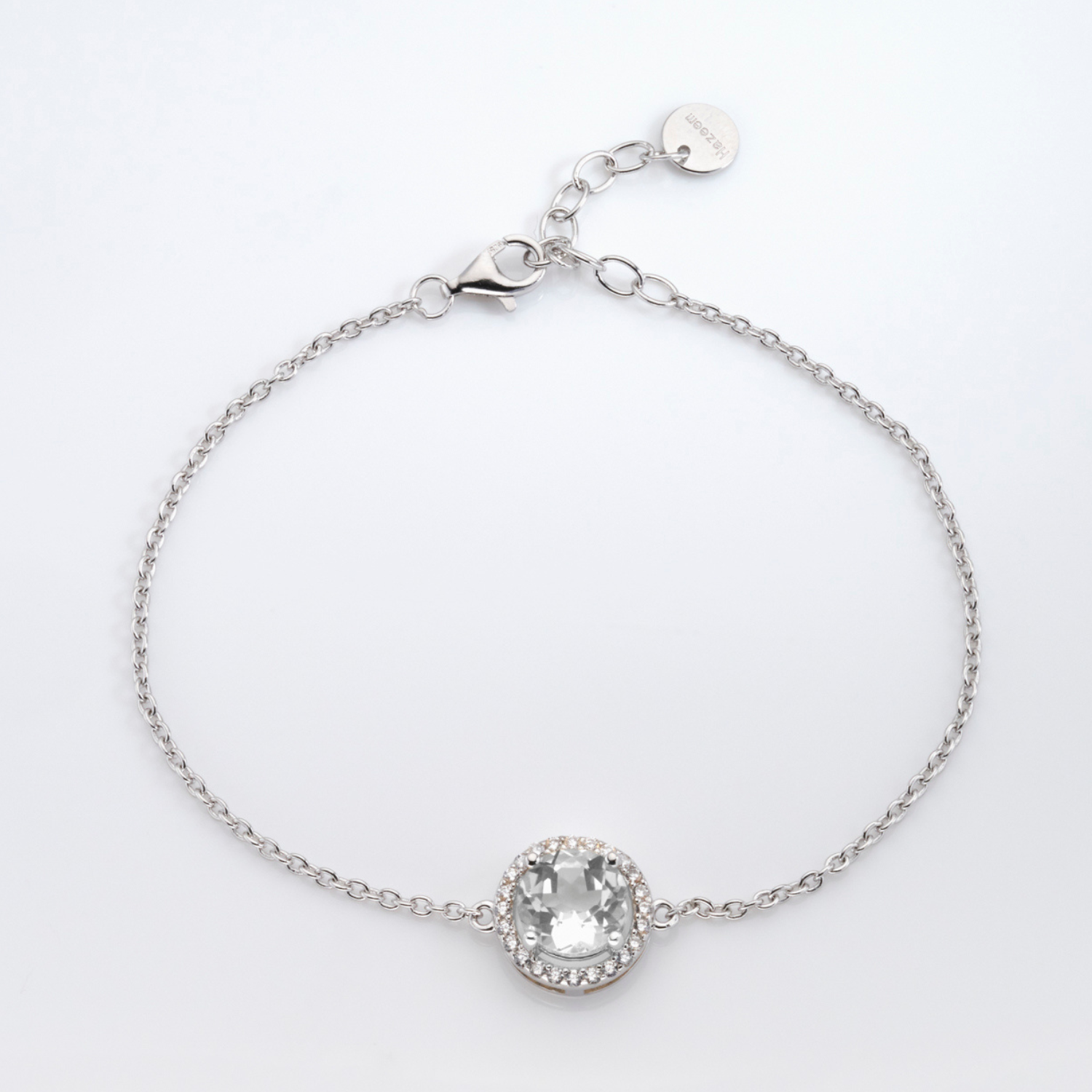 925 sterling silver white topaz bracelet