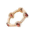 Pear Drop Garnet Gold Stacking Ring