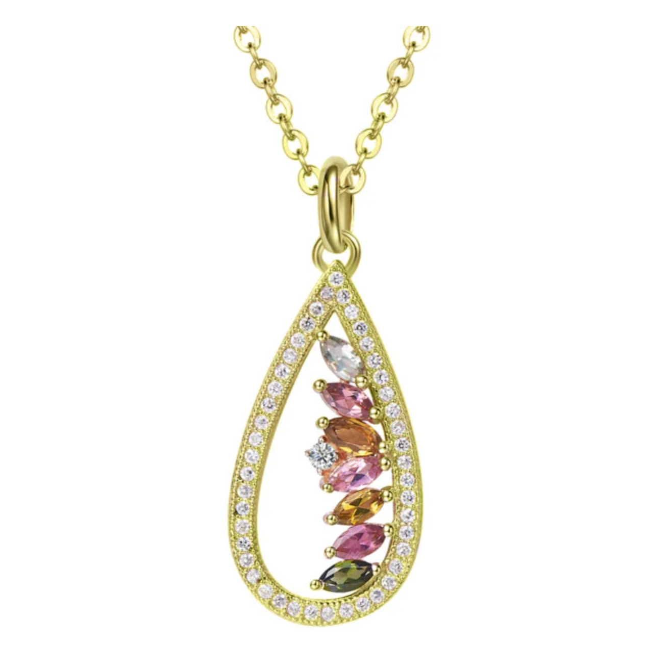 Tourmaline Gold Empress Necklace