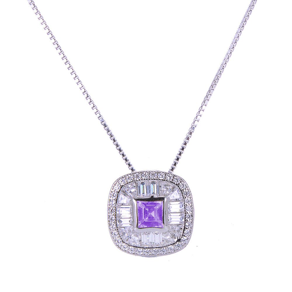 Sakura's Moon Amethyst Necklace - H.AZEEM London