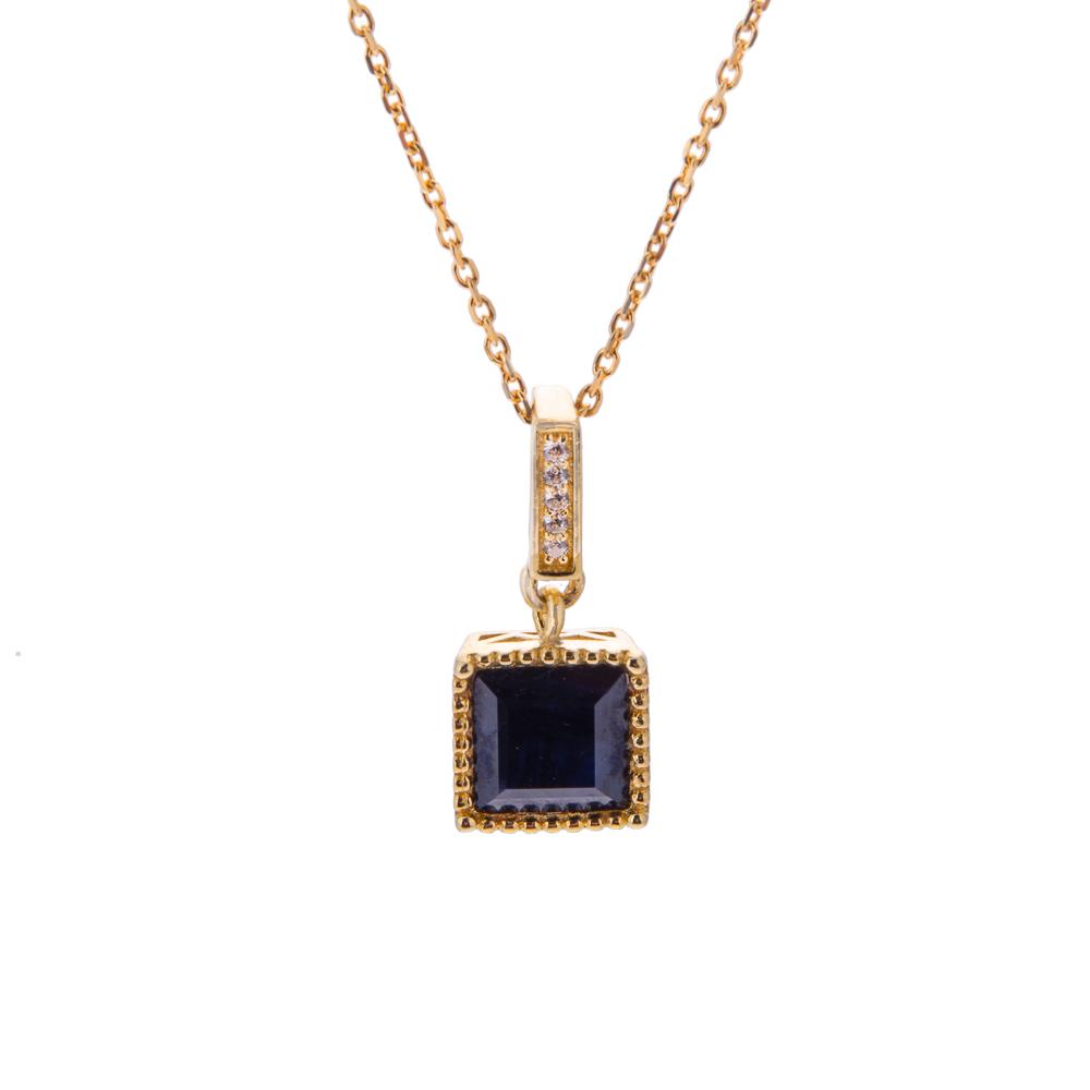 Admiral Gold Sapphire Necklace