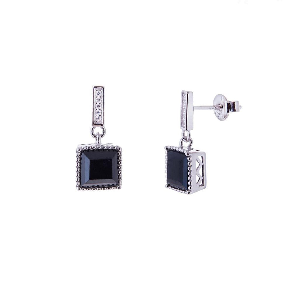 Admiral Silver Sapphire Earrings