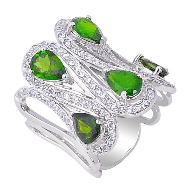 Dazzling Green Diopside Ring