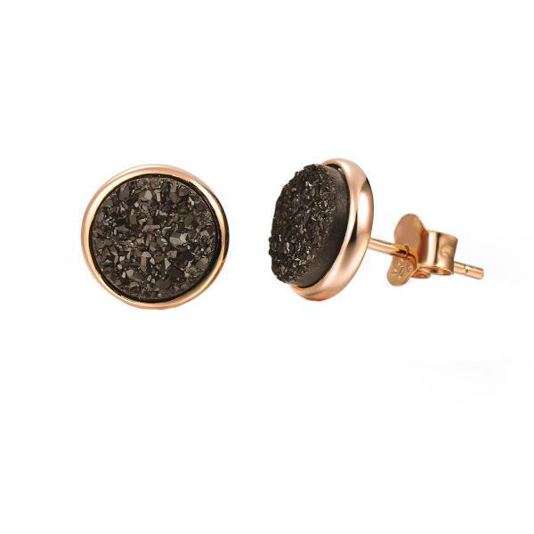 Elara's Rose Gold Coffee Studs