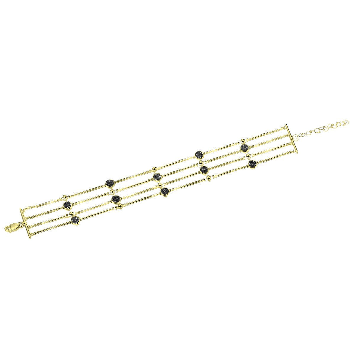 Elara's Gold Black Bracelet