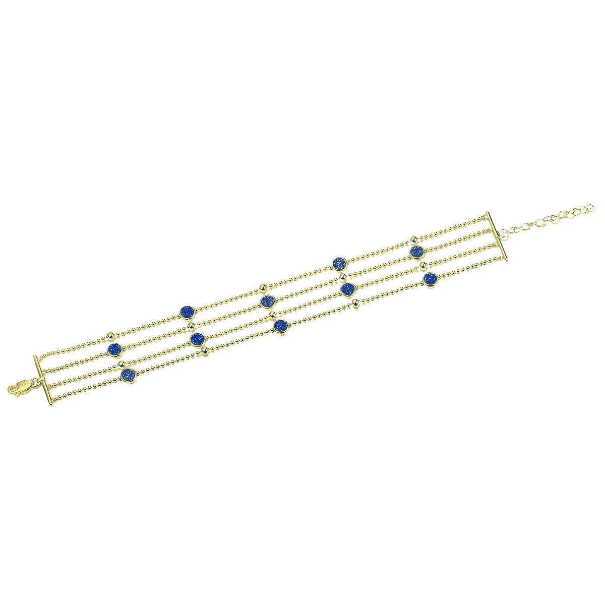 Elara's Gold Blue Bracelet