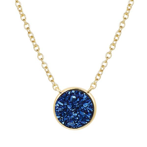 Elara's Gold Blue Necklace - H.AZEEM London