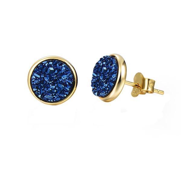 Elara's Gold Blue Studs