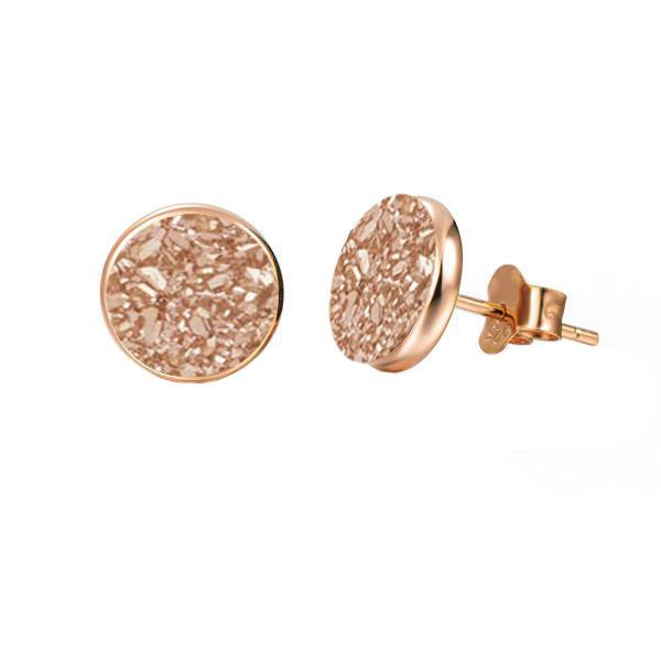 Elara's Rose Gold Rose Studs